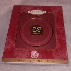 New 2000 Michigan Wolverines Christmas Tree Ornament Vintage U of M